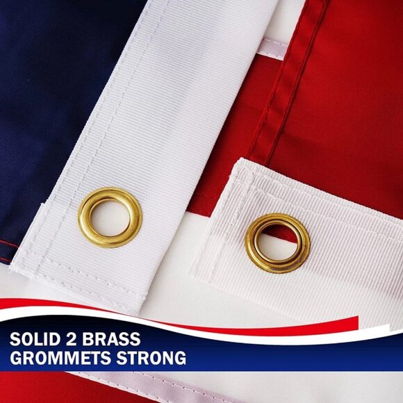 American Flag 3x5 Luxury Embroidered Star Double Sided Heavy Duty Nylon Outdoor - Picture 4 of 7